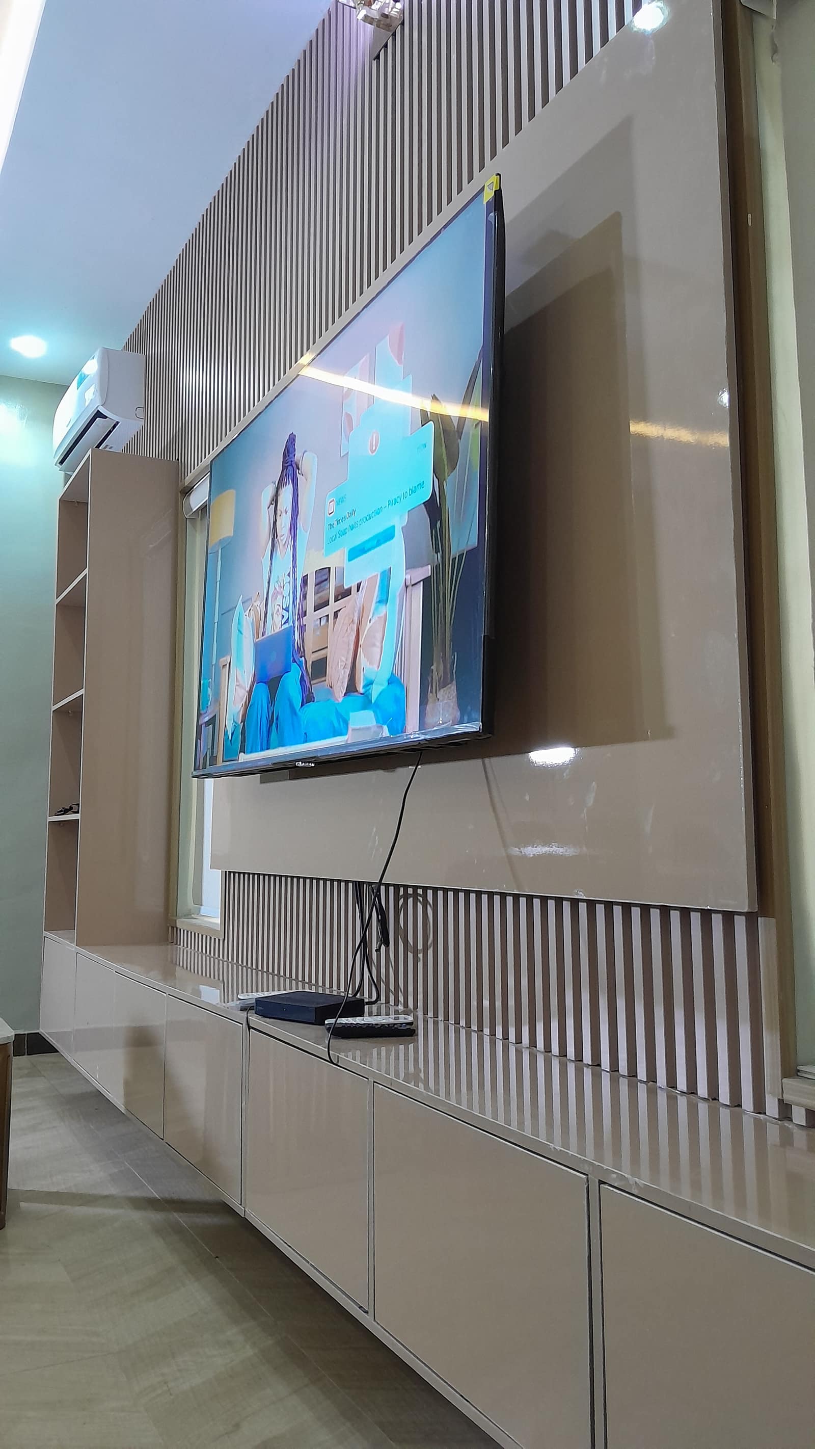 Living room and dining area